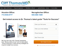 Tablet Screenshot of drcliftonthomas.com